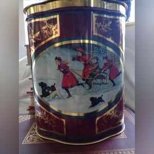 Vintage Decorative Tin with Victorian Children